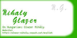 mihaly glazer business card