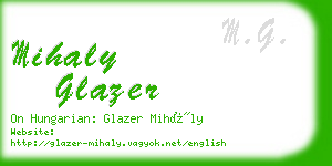 mihaly glazer business card